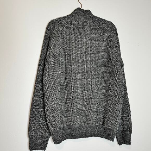 Alesbury 1/4 Zip Ribbed Pullover Sweater Charcoal Gray Men Large NWT - Picture 5 of 9